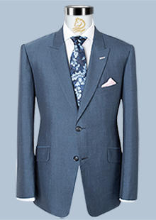 高檔淺藍色金融職業(yè)裝西服